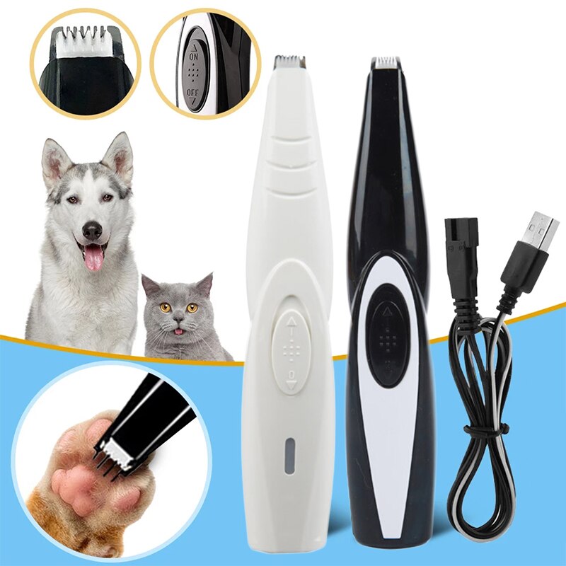Tondeuse professionnelle pour pattes, oreilles, yeux et anus du chien,machine silencieuse et rechargeable par port USB pour une coupe et un toilettage des animaux de compagnie réussis