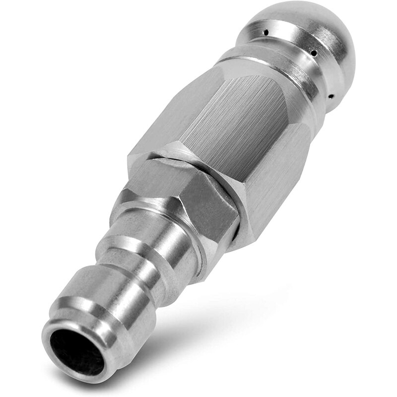 Riool Rioolreinigers Nozzle Voor Hogedrukreiniger Met 1/4 Inch Quick Connect-Voor Afvoer Jetting Verstoppen Remover,1 Front 6 Achter Jets