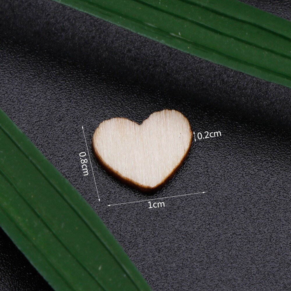 100 pcs Rustieke Houten Hout Liefde Hart Bruiloft Levert Tafel Scatter Decoratie DIY Ambachten