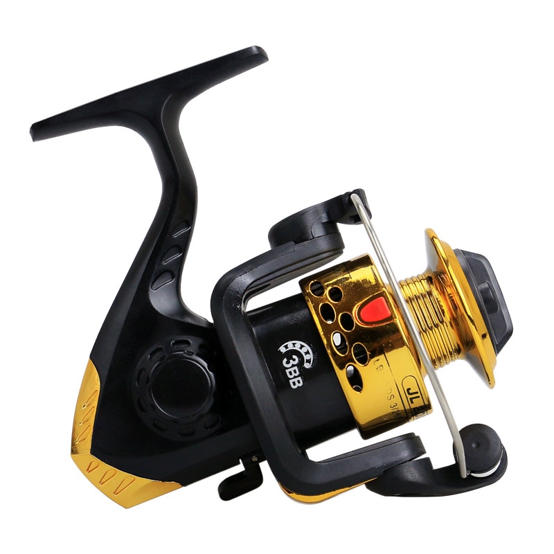 Fishing Reel 200 Series Spinning Reel 3BB Reel Fishing 5.2:1 High Speed Metal Spool Coil Fishing Reel