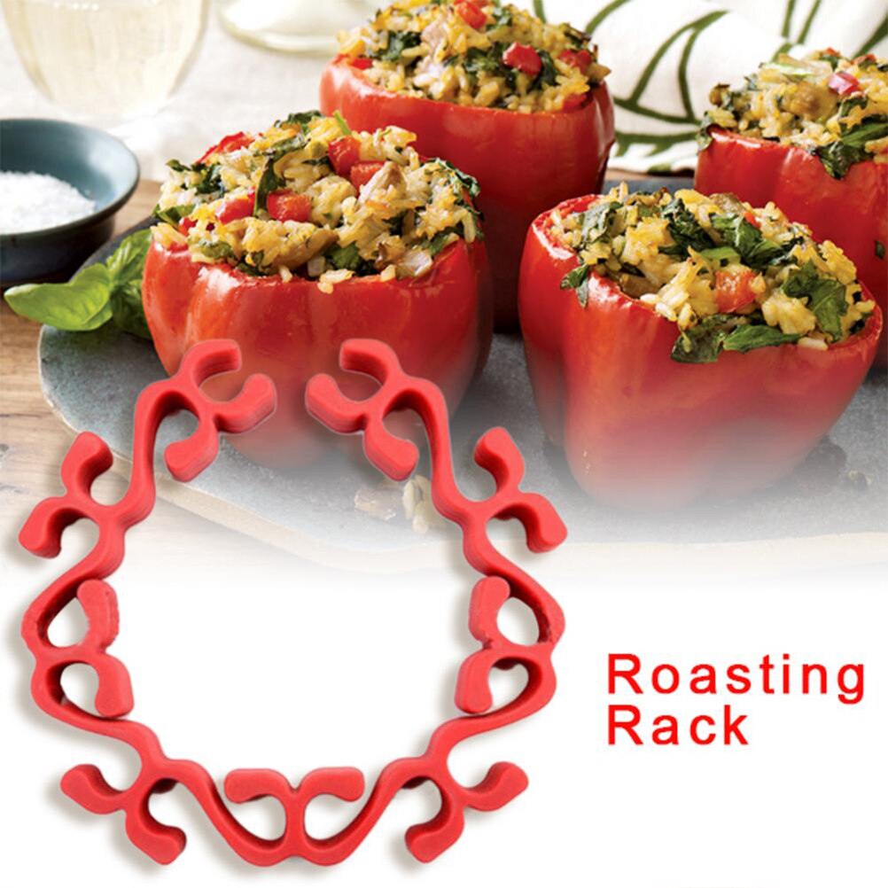 Silicone Roasting Rack Microwave Turkey Bakeware Barbecue Meat Mat Roasting Rack Cooker Baking Pans Kitchen Accessories Gadgets