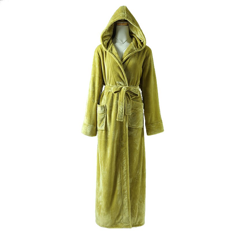 Wine red robe men's bathrobes pigiama home service Pyjamas Robe Camicia da notte flannel winter robe men hooded thick pajamas