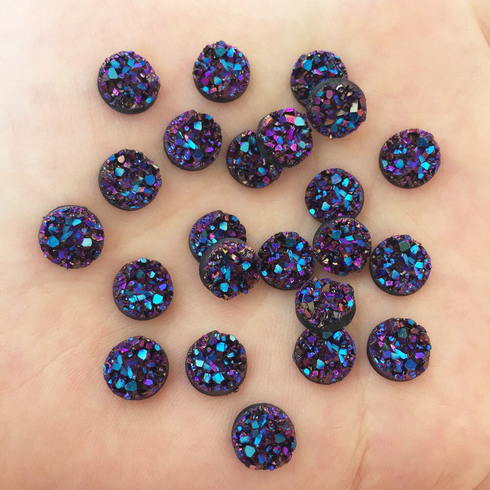 120 pcs AB Resin Bling Onregelmatigheid oppervlak Erts crystal 8mm Ronde plaksteen rhinestone Ornament DIY Wedding applicaties craft SW72 * 3