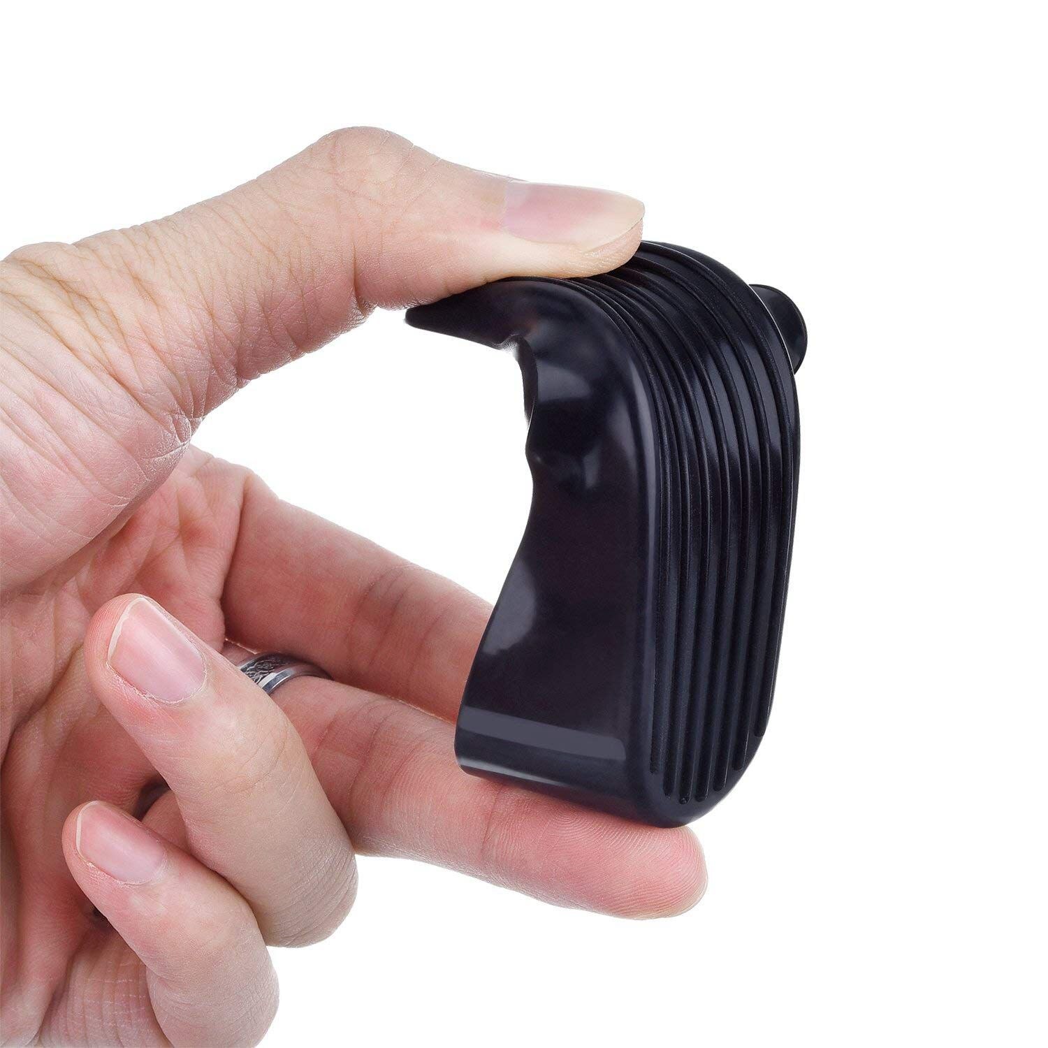 6 Pack Door Stop Wedges Black Rubber Door Stoppers for Home and Office