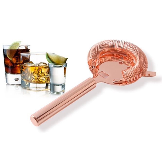 Colador de cóctel de barra de muelles dorados, de acero inoxidable, de lujo, colador de Bar, herramienta de Bar, colador de hielo de vino, percolador de Bar, 10 Uds.