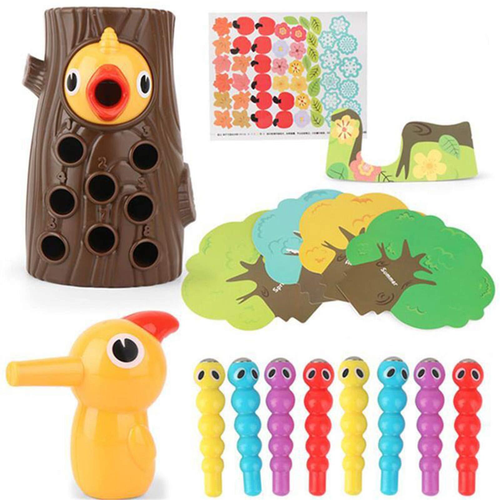 Woodpecker Early Education Toy Woodpecker Catching Bugs Toy Woodpecker Catching Bugs with Magnet Fishing Year