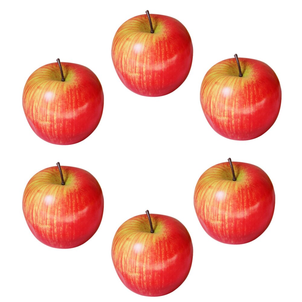 8Pcs Stimulatie Appels Draagbare Decoratieve Nep Creatieve Herbruikbare Nep Appels Voor Foto Prop Wedding Party