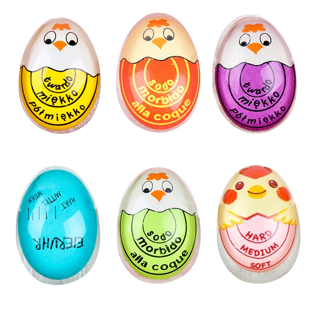 Egg Timer Resin Boiled Egg Cooker Color Changing Cooking Temperature Observer Kitchen Tool