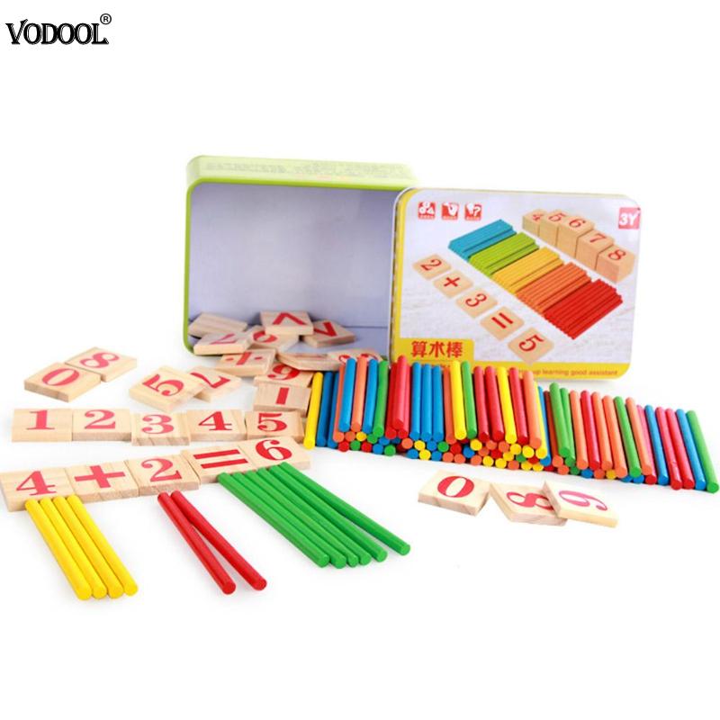 Wooden Toys for Children Mathematics Game Stick Math Numbers Counting Rods Teaching Tesource Mathematics Tools Stationery