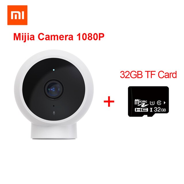 Origina Xiaomi Mijia Smart Camera Standaard IP65 Waterdicht Stofdicht 1080P Fhd 2.4G Wifi Ir Nachtzicht Outdoor Camera: Add 32GB SD Card / UK Plug