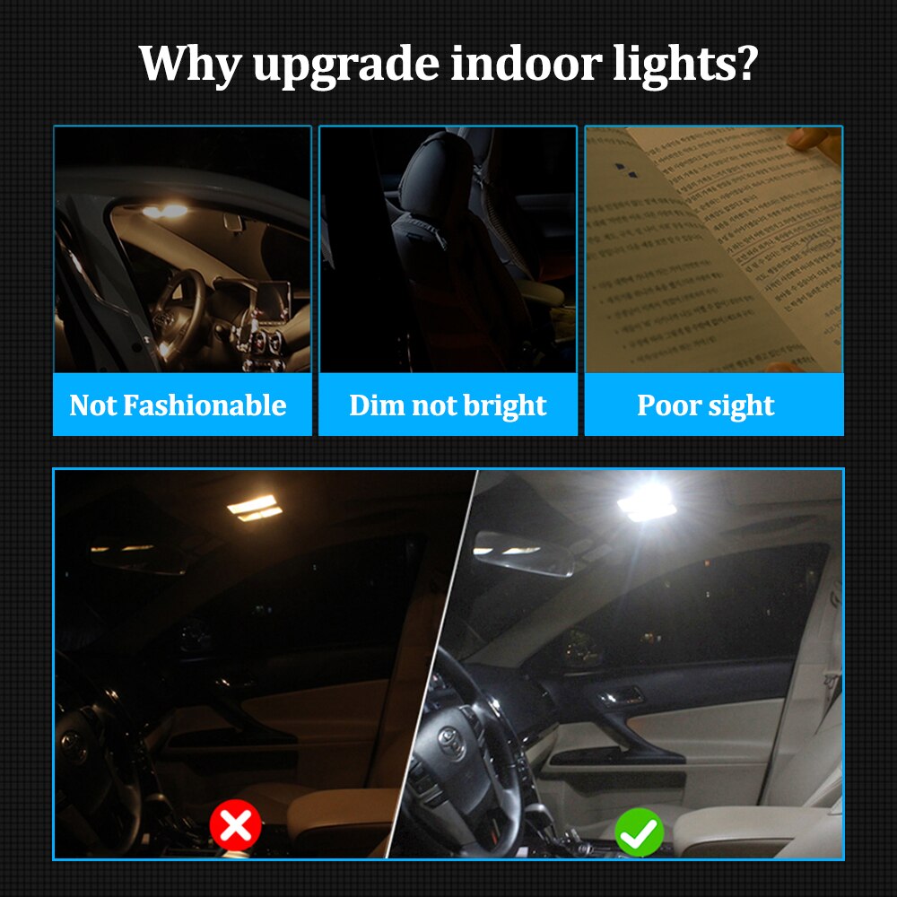 AENVTOL Car Inside Lamp LED Canbus For Renault Megane CC MK1 2 3 4 1997 1998 2006 Accessories