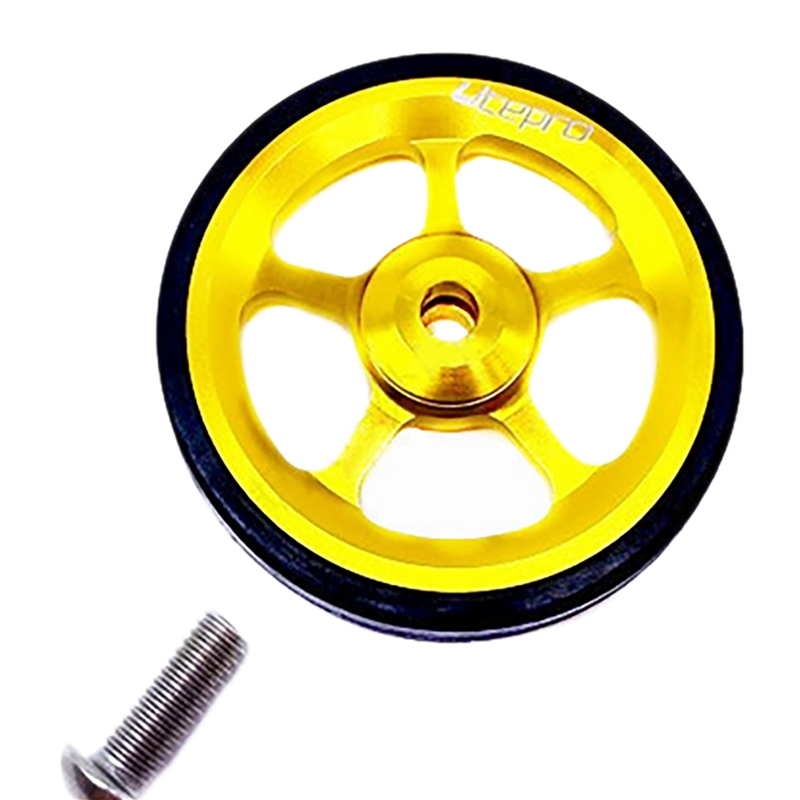 Litepro Vouwfiets Aluminium Wiel Voor Brompton Ultralight Sealed Bearing Push Wielen Fietsen Onderdelen: WHITE