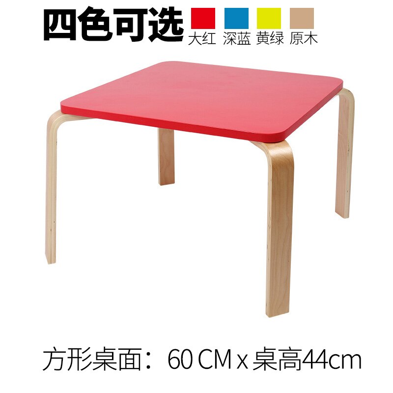 Children's Study Table and Chair Stool Solid Wood Chair Kindergarten Baby Study Table and Chair Color Stool