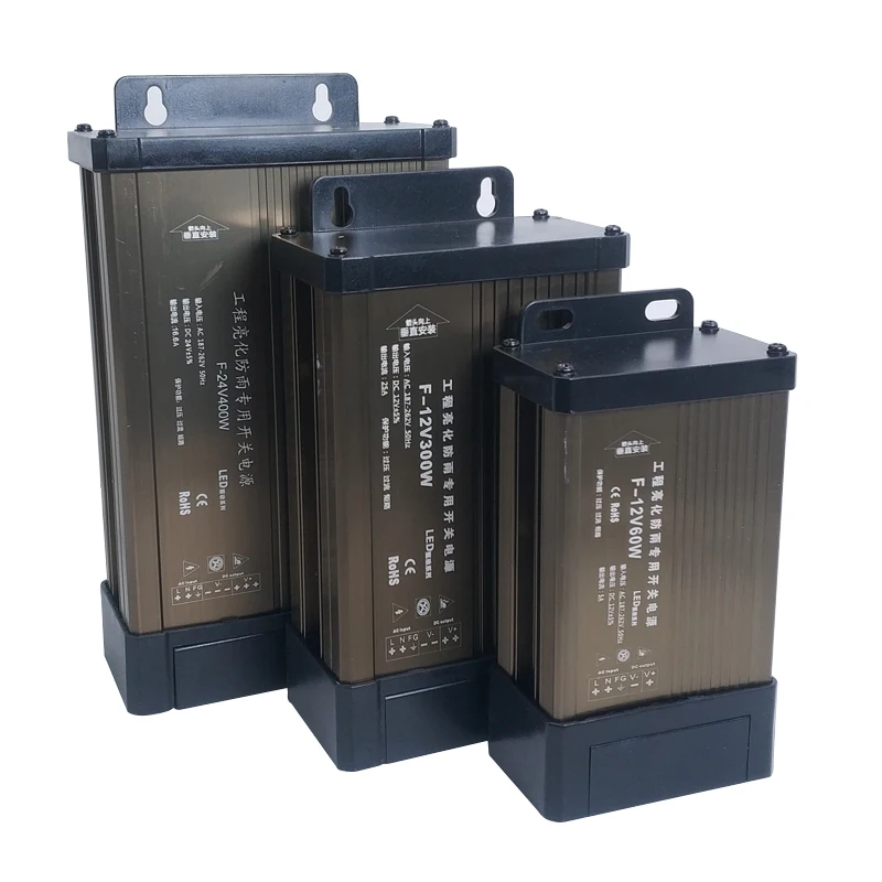 LED-Treiber 12 24 V Netzteil-Adapter Beleuchtungstransformatoren DC 12 V 24 V Strom 5 A 8 A 10 A 15 A 20 A Netzteil für Höhle Außenbereich, regenfest