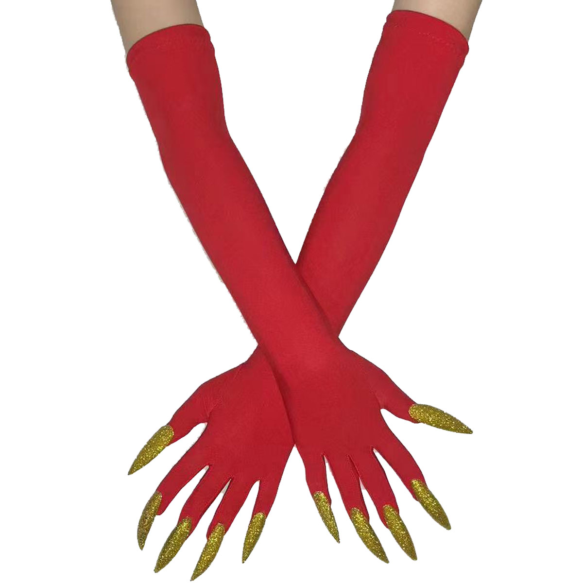 Cool Halloween Handschoenen Lange Ghost Klauw Jurk Up Handschoenen Mode Zwarte Lange Nagels Cosplay Halloween Grappig Handschoenen