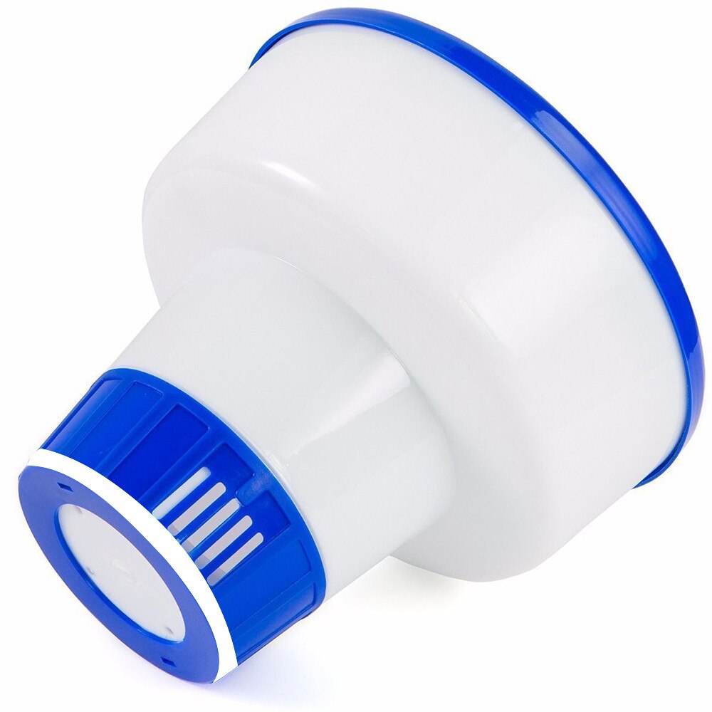 8 inch Deluxe Large Blue and White Floating Swimming Pool Chlorine Dispenser Adjustable Chlorine Output And