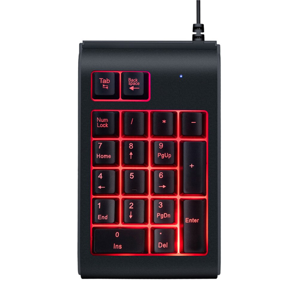 USB wired luminous numeric keyboard backlit RGB three-color variable light waterproof numeric keyboard