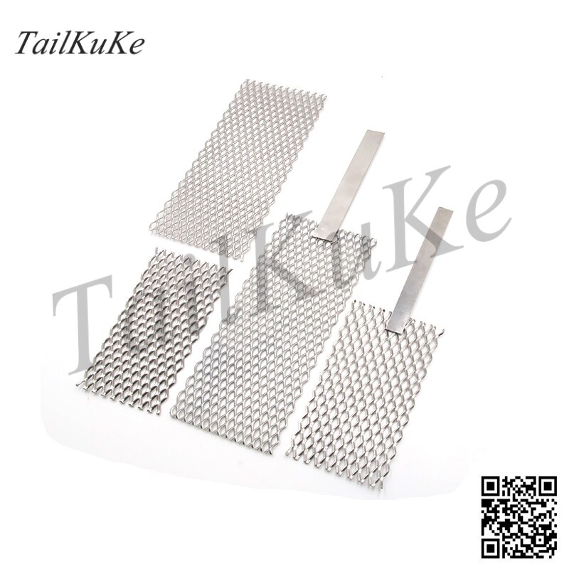 Galvanoplastie de maille de titane platine, électrode de maille de titane or et argent bijoux galvanoplastie plaque positive processus métallique
