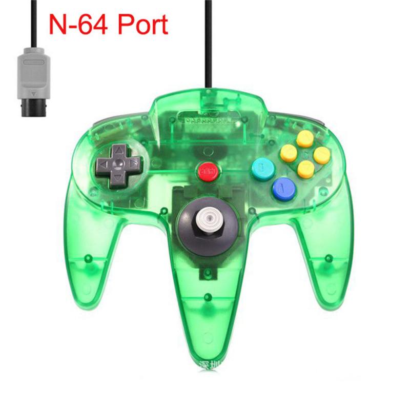 2 uds N64 Gamepads con cable controlador de juego Joystick Gamepad mucho Gamepad con cable para Nintendo 64 consola de juegos para Nintendo Gamepad: 07 as show