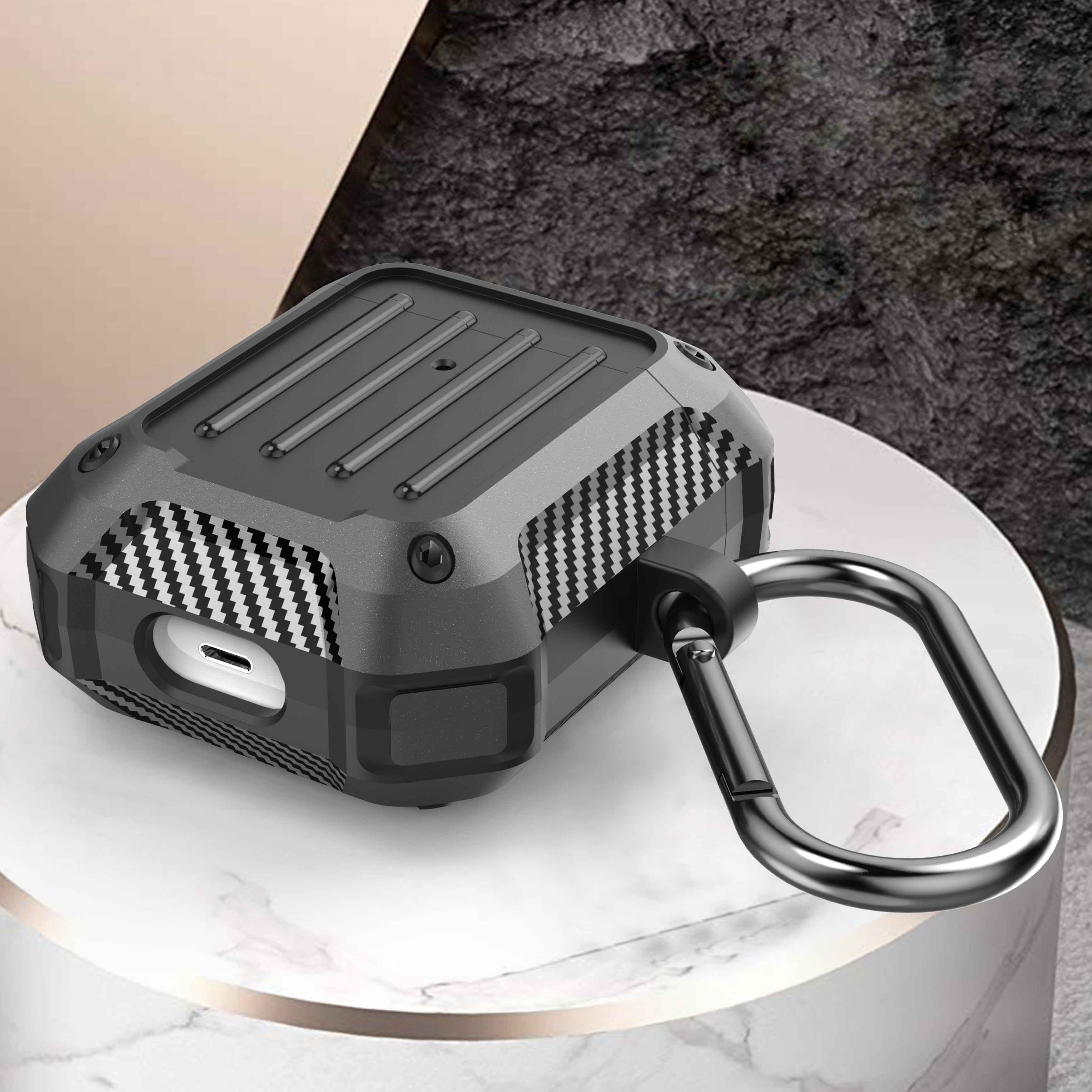 Fodral för airpods 1 2 3 pro lyxfodral air pods 3 gen silikonskydd mjuk kolfiber airpot aipods coque funda skin capa etui