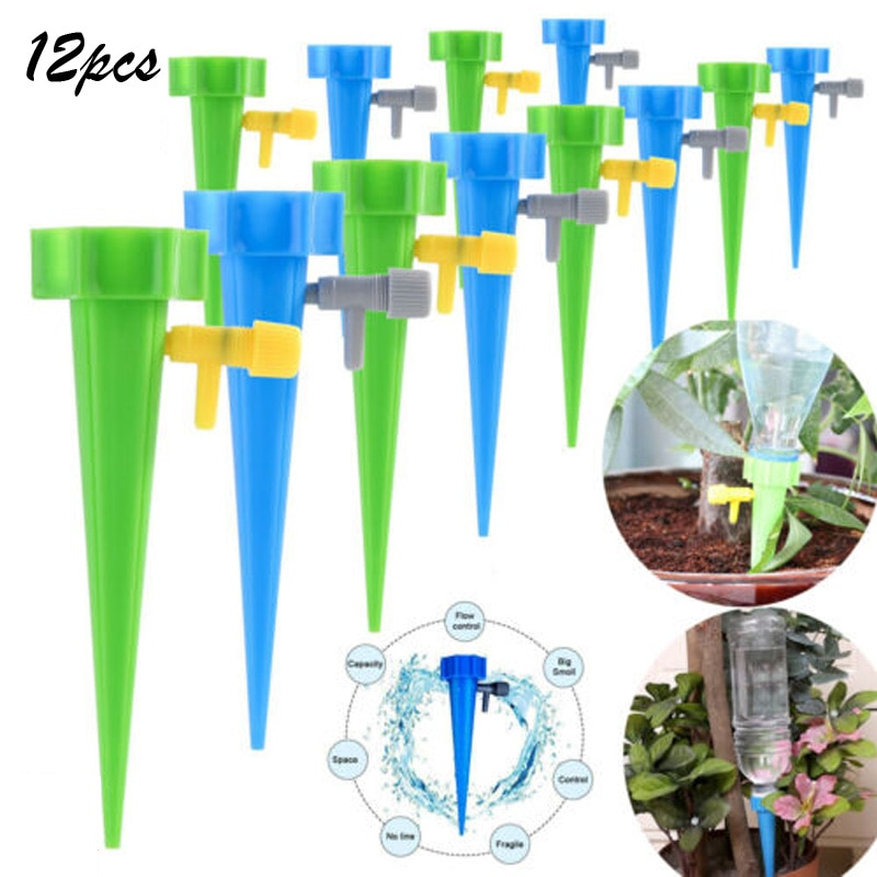 Système d'arrosage automatique | Pichet d'eau automatique, pichet d'arrosage, plante de ménage, Auto-goutte d'irrigation à l'intérieur pour plantes 12 pièces
