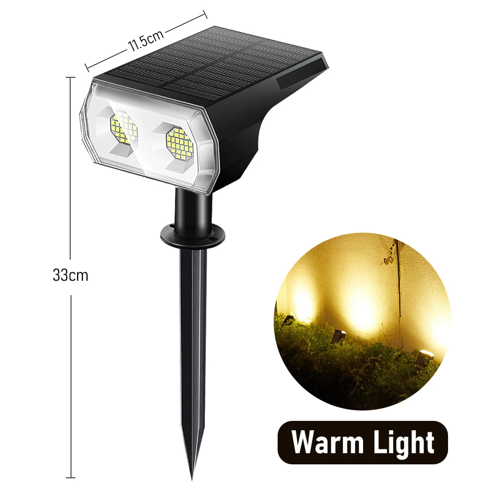 Solar LED Light Outdoor Garden Light Solar Lawn Lamp Driveway Landscape Lighting Solar Spotlight Patio Porch Solar Wall Light: Warm Light / 4PCS