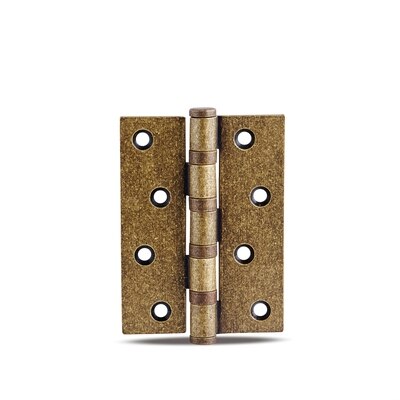 Luxury Door Hing Thicken 4 5 inch Wooden Retro Monolithic Modern American Mute Black Retro Brass Wooden Door: floral copper / 4inch