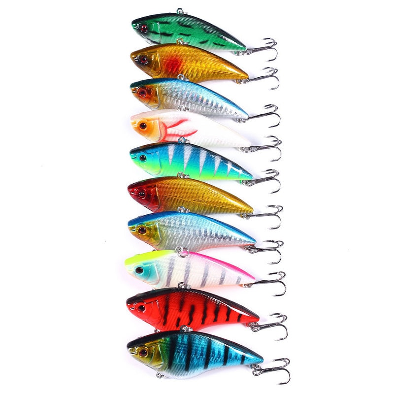 1Pcs 7Cm 16G Vib Vissen Lokken Rattlin Vib Harde Aas Lange Shot Wobbler Crankbait Isca Kunstmatige Baars