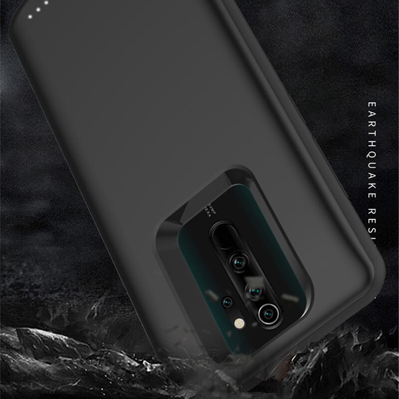 Leioua 6500mAh Silicone Shockproof battery charger case For Xiaomi note 8 8Pro battery External Cover Backup power bank case