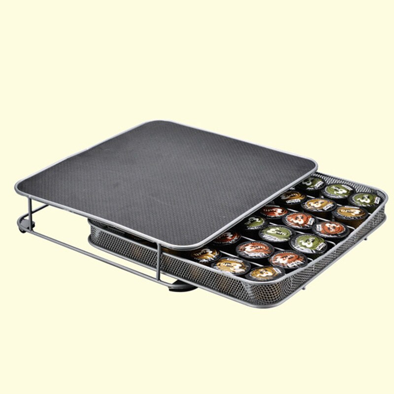 Praktisk kaffekapselhållare för dolce gusto/nespresso kapslar förvaringsställ kaffemaskin bas kapselhållare organisatör