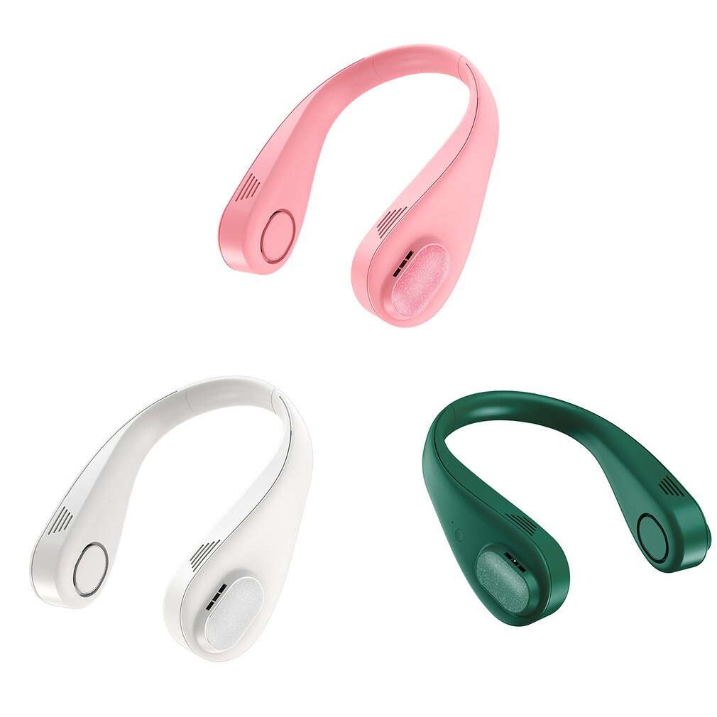 No Leaf Hanging Neck Mini Electric Fan Quiet Outdoor Sports Electric Fan With Horizontal Fiber