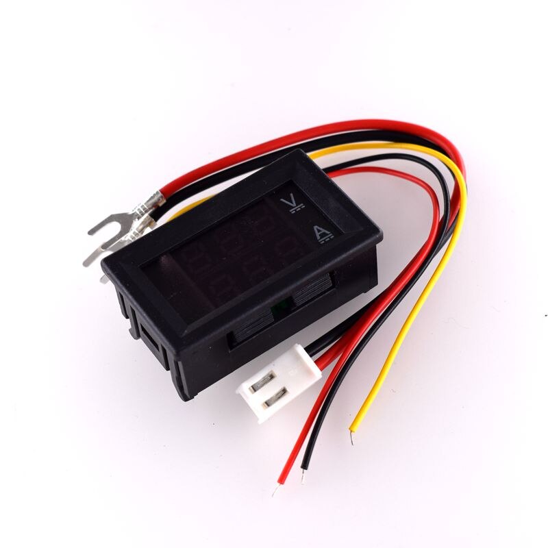 Dc 0-100v 50a digital voltmeter amperemeter dobbelt display spændingsdetektor strømmåler panel amp volt måler 0.28 tommer 1 rød rød led