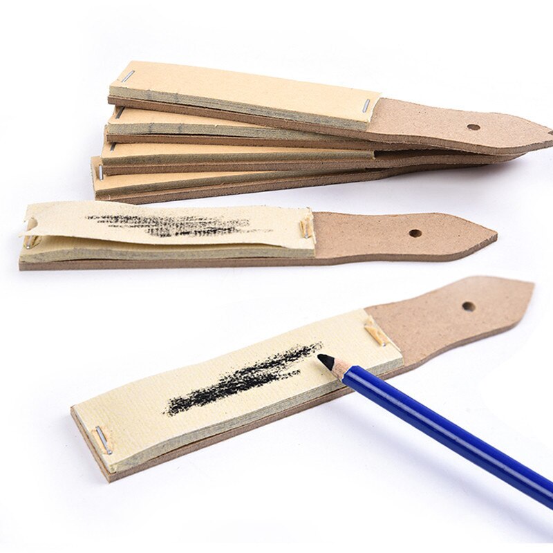 Outils de pointeur de papier de verre pour artiste, croquis, crayon à charbon, aiguisage, fournitures de dessin artistique, 11.5x2.3cm, 1/2/3 pièces