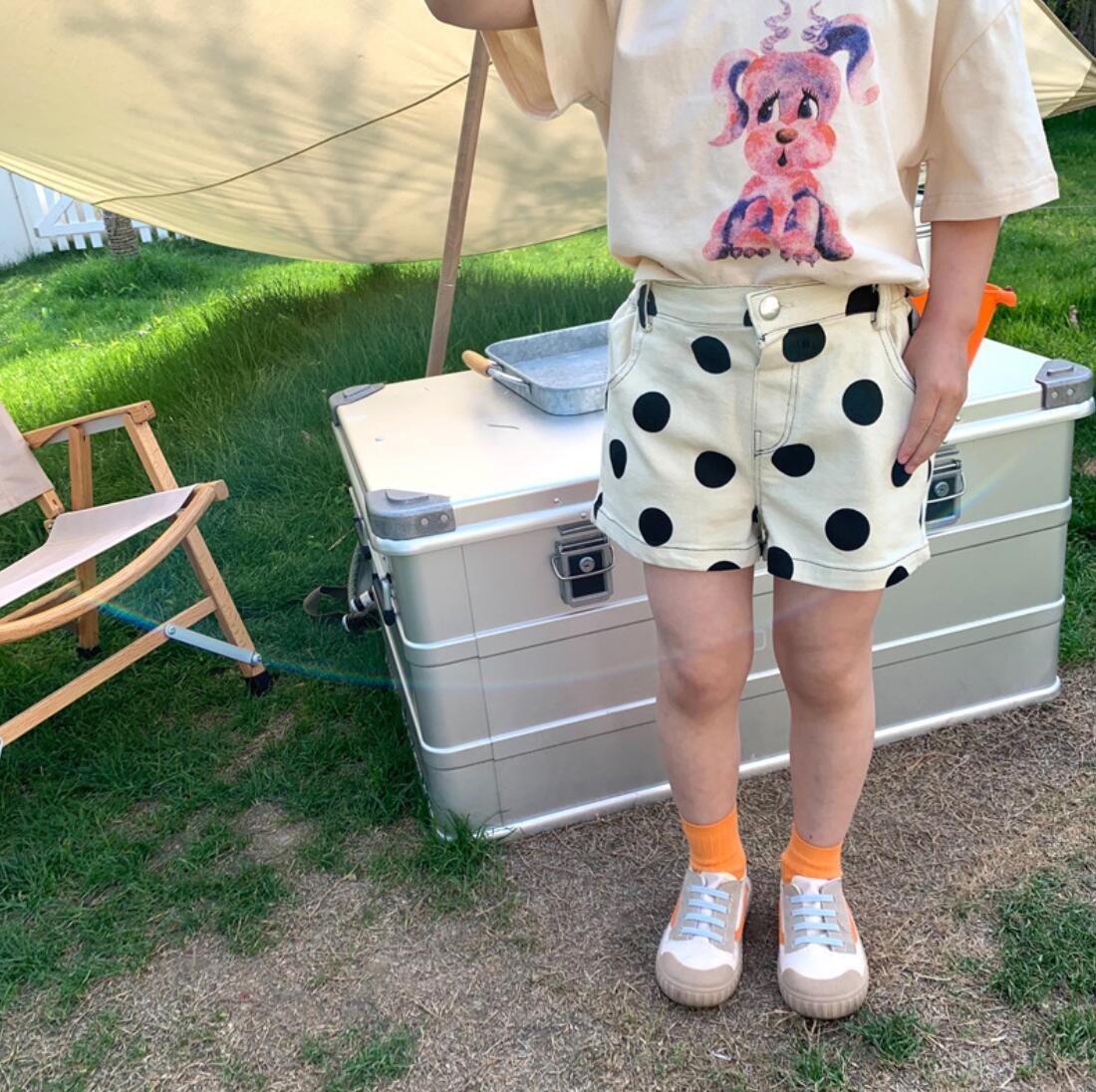 Stijl Meisjes Jongens Stippen Shorts Zomer Katoen Mode Kinderen Shorts