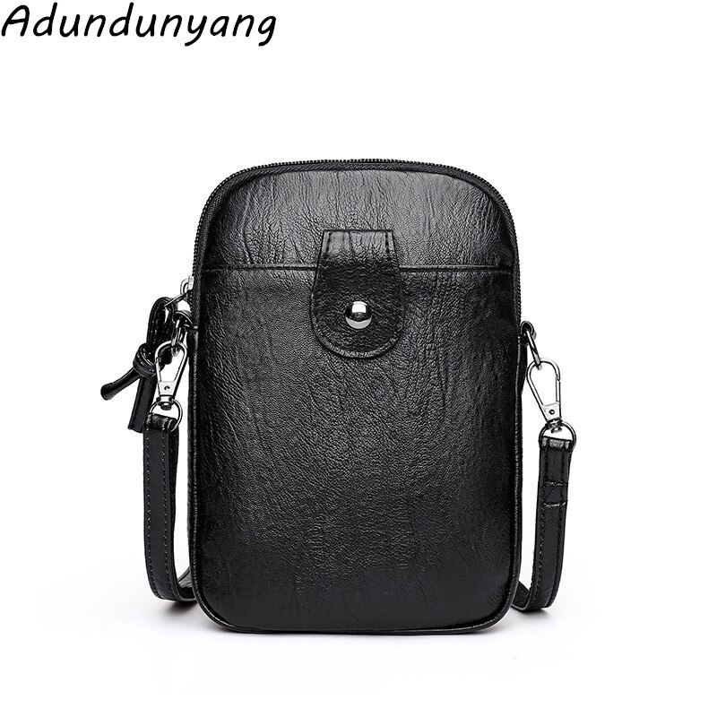 vintage soft leather handbags mini mobile phone bag women's shoulder messenger bag small bag