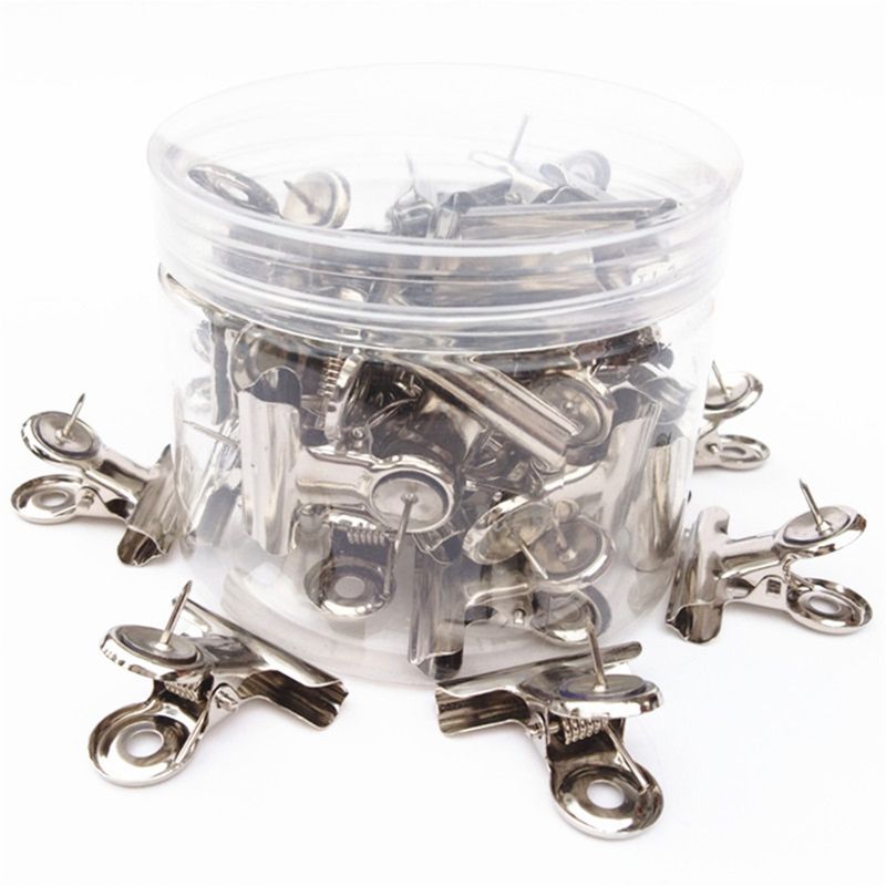 20Pcs Push Pins Clips Tacks Clips Thumb Clips Wall Clips with Pins for Cork Boards Cubicle Walls Using Art Projects Photos Notes