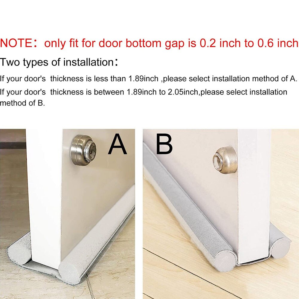 Flexible Under Door Draft Blocker Window Guard Stopper Sealing Weather Strip Sealing Gaps And Leaks