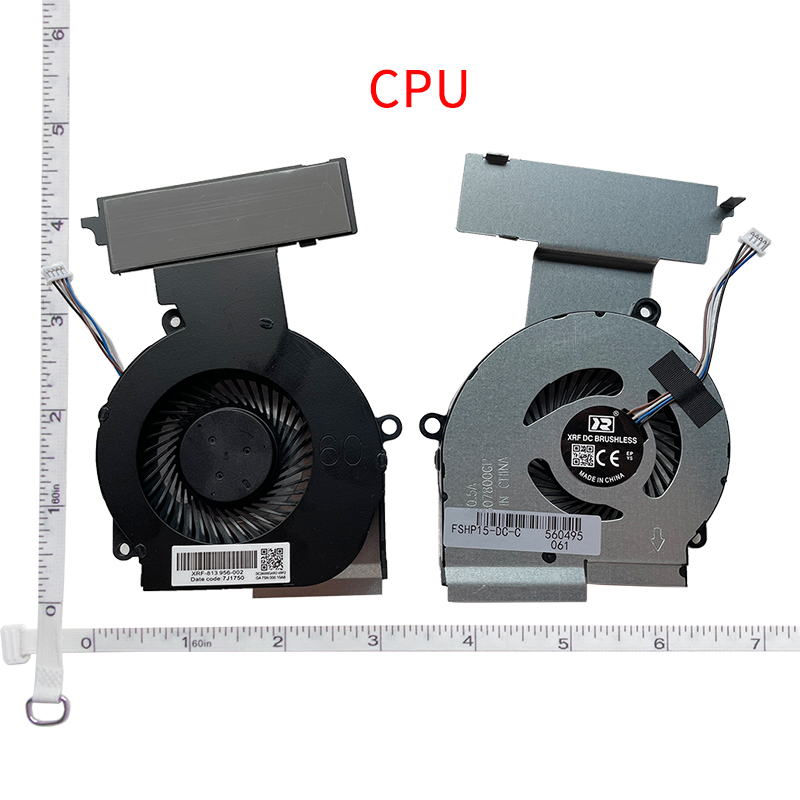 Laptop cpu gpu kylfläkt för hp omen 4 pro 15- dc tpn -q211 15-dc0011nr 15-dc0025ca l30203-001 l30204-001: Svart