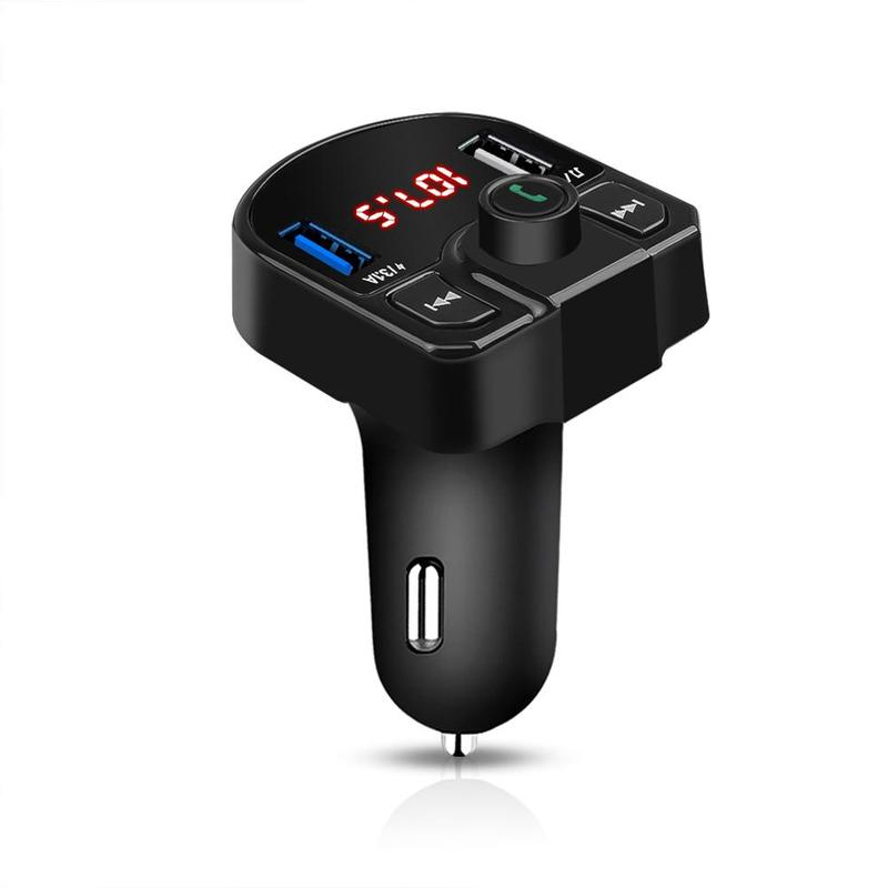 LED FM transmitter 4.1A bluetooth car kit dual USB charger mobile suitable For all phones car S6U0: Default Title