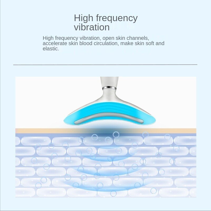Masseur Anti-âge pour le visage et le cou, lumière LED, Vibration sonique, élimination des rides et de la chaleur, resserrement de la peau, levage du cou, dispositif de beauté