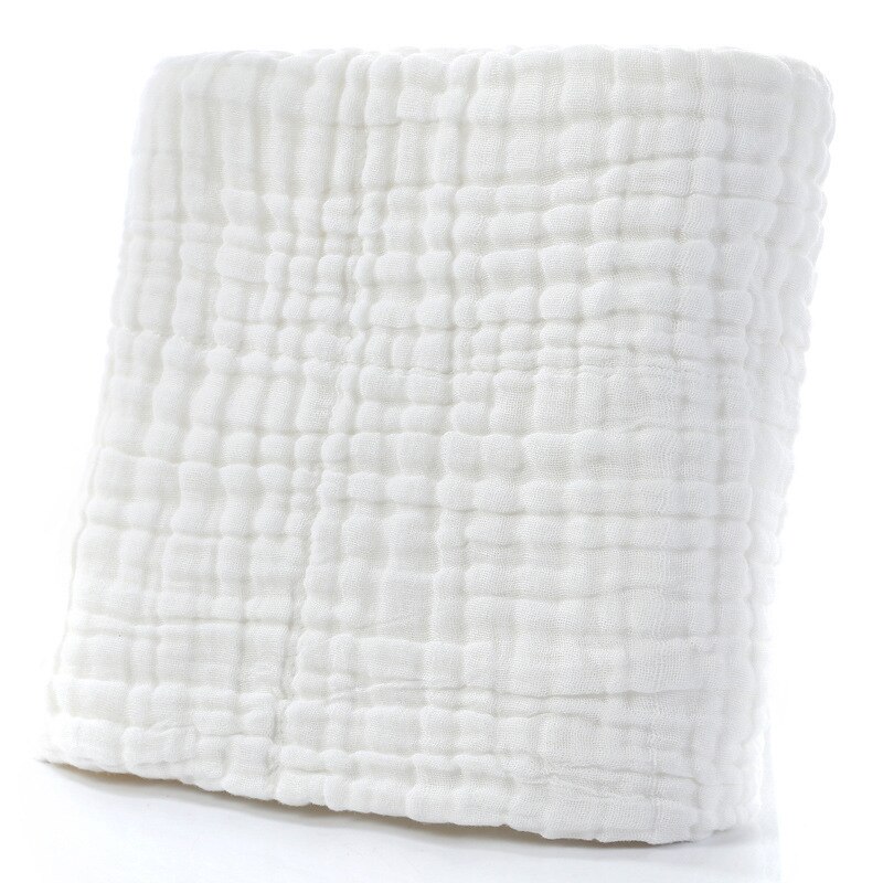 Dikke Baby Bad Handdoeken Kinderen Gaas Bubble Bad Handdoeken Pasgeboren Katoen Super Zachte Inbakeren Mousseline Wraps Luier Dekens 6 Layer: WHITE