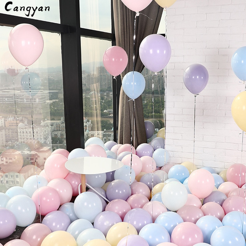 50 pcs 10 inch thick 2.2 g round birthday party wedding arrangement candy color balloon color macaron balloon toy ball child