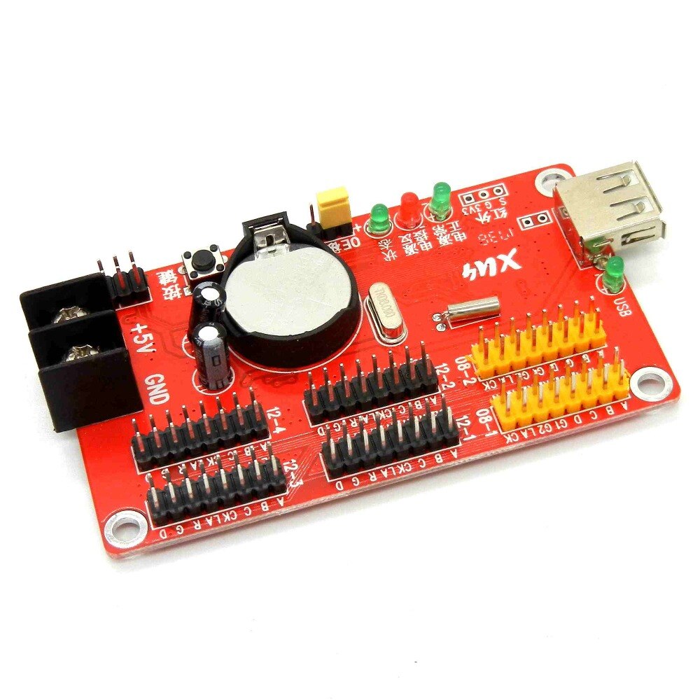 Kaler XU4 USB control card 1024x64 pixel single , dual,full color led screen display running text Asynchronous led controller