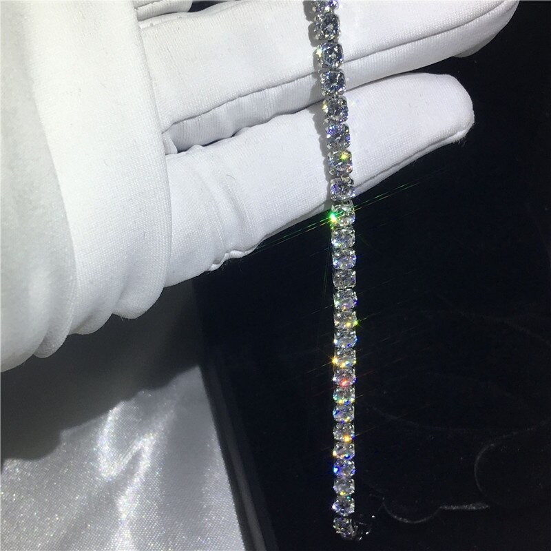 anca salto 1riga Roma Bling CZ ghiacciato fuori con Strass cubo Zirconia Bracciale tennis Bracciali A Catena per Le Donne Degli Uomini Dei Monili di Natale regalo