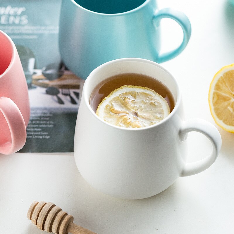 Keramisk kaffemugg matt ren färg kaffemuggar tumbler kopp te mjölk latte porslin nyhet tumblers söta koppar