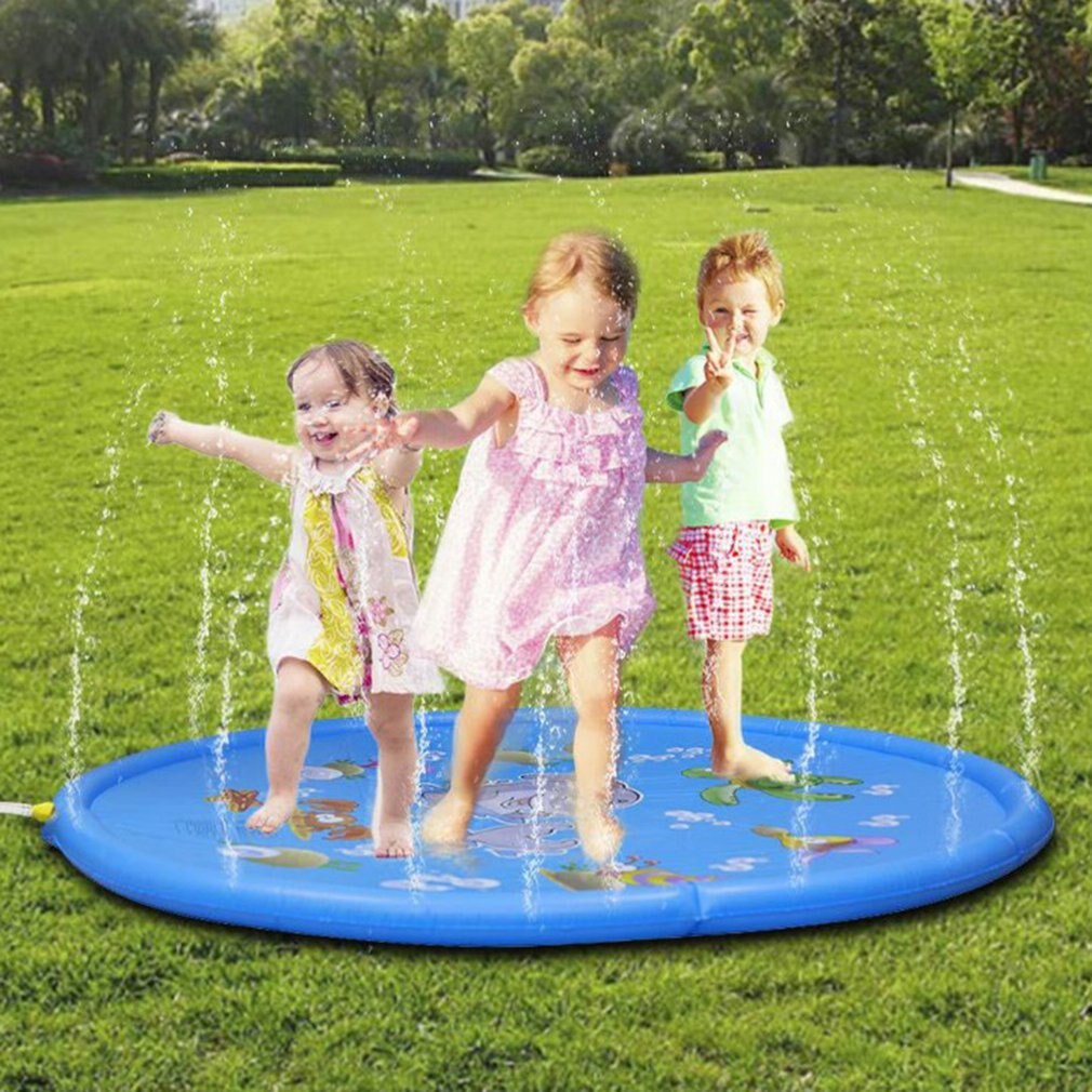 170 cm Summer Outdoor Spray Water Cushion PVC Inflatable Spray Water Toys for Children Play Water Mat Beach Lawn Sprinkler Pads