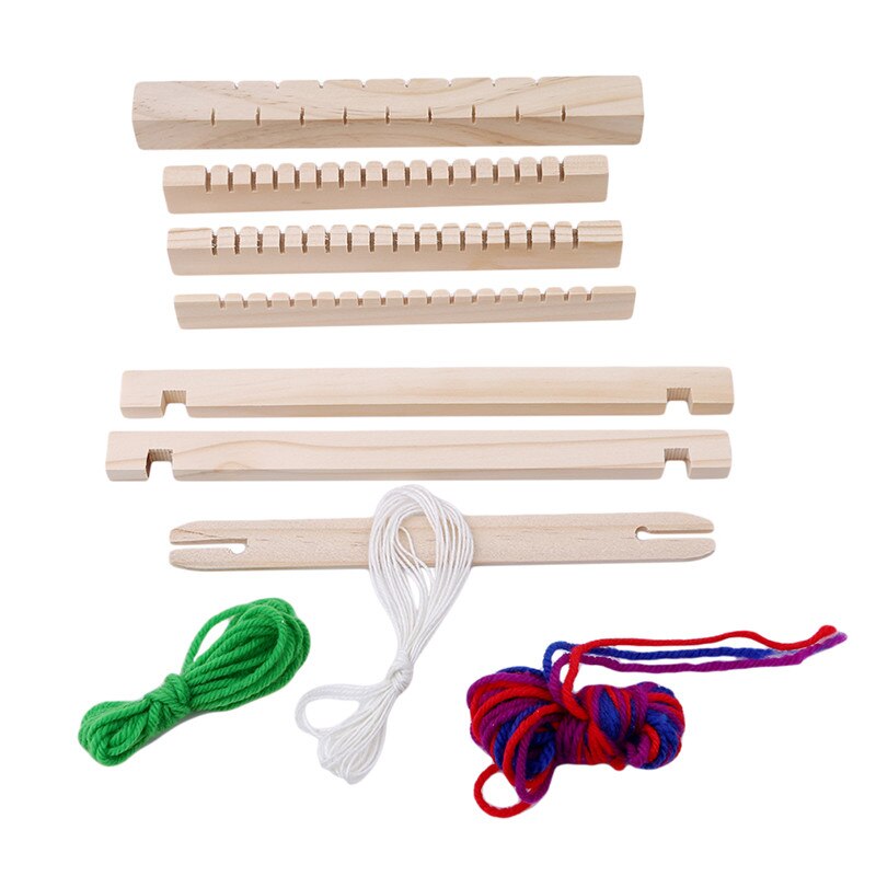 Traditionele Houten Hand Breien Weefgetouw Speelgoed Set Met Accessoires Kinderen Ambachtelijke Doos Thuis DIY Craft Tool