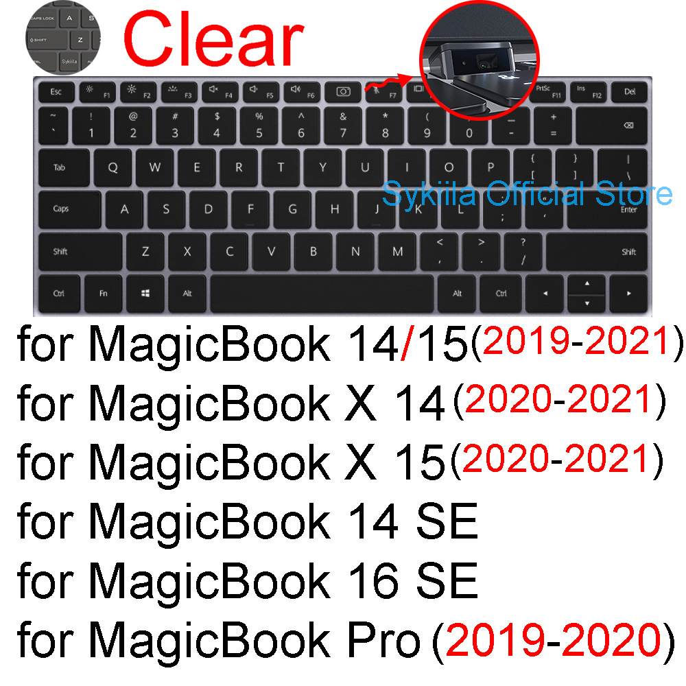 Keyboard Cover for Honor MagicBook 14 X14 15 16 V X16 Plus View SE Pro Art Z3 Notebook Protector Skin Case Film Silicone 13: Brown