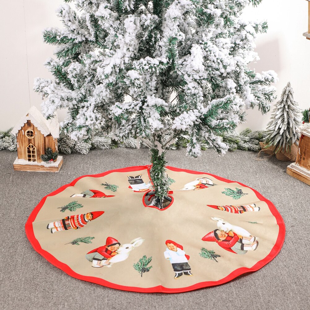 Print Kerstboom Rokken Kerst Feestartikelen Circulaire Xmas Boom Rok Boom Schort Voor Thuis Gelukkig Nieuwjaar