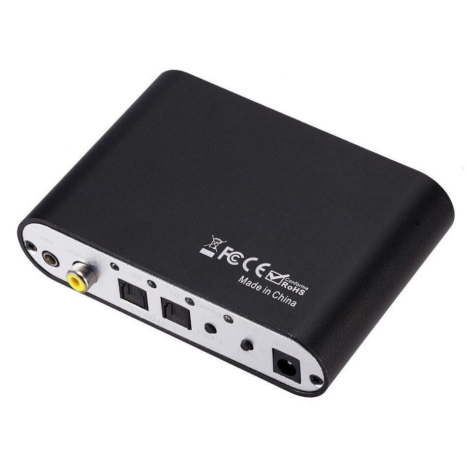 Wvvmvv  ac3 audio digital-analog 5.1- kanal stereo dac-wandler optisch spdif koaxial aux 3.5mm to 6 rca decoder verstärker